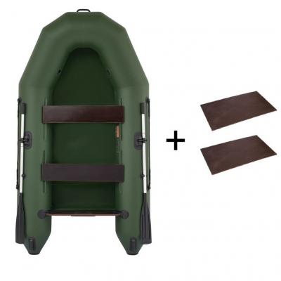 Лодка ПВХ Tulin Легенда 2800 PRO с фанерными вставками под мотор